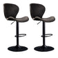 Scandinave Metal Barstool Adjustable PU Leather Barstools en finition mate pour intérieur