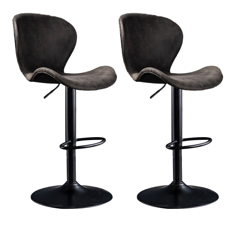 Scandinave Metal Barstool Adjustable PU Leather Barstools en finition mate pour intérieur