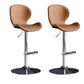 Scandinave Metal Barstool Adjustable PU Leather Barstools en finition mate pour intérieur