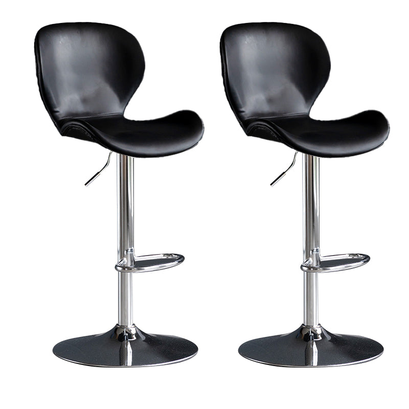 Scandinave Metal Barstool Adjustable PU Leather Barstools en finition mate pour intérieur