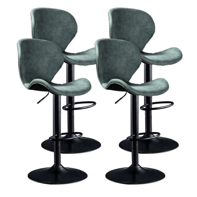 Scandinave Metal Barstool Adjustable PU Leather Barstools en finition mate pour intérieur