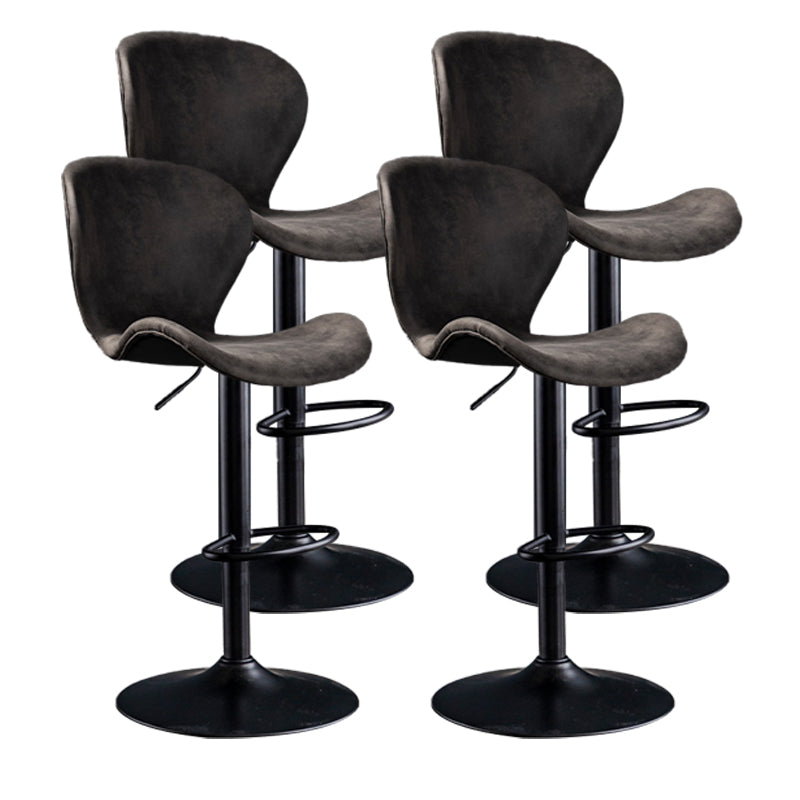 Scandinave Metal Barstool Adjustable PU Leather Barstools en finition mate pour intérieur