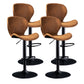 Scandinave Metal Barstool Adjustable PU Leather Barstools en finition mate pour intérieur