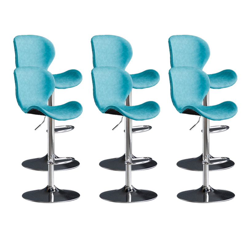 Scandinave Metal Barstool Adjustable PU Leather Barstools en finition mate pour intérieur