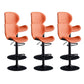 Scandinave Metal Barstool Adjustable PU Leather Barstools en finition mate pour intérieur