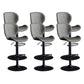 Scandinave Metal Barstool Adjustable PU Leather Barstools en finition mate pour intérieur