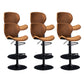 Scandinave Metal Barstool Adjustable PU Leather Barstools en finition mate pour intérieur