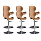 Scandinave Metal Barstool Adjustable PU Leather Barstools en finition mate pour intérieur