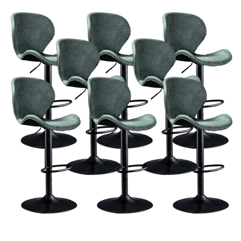 Scandinave Metal Barstool Adjustable PU Leather Barstools en finition mate pour intérieur