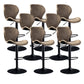 Scandinave Metal Barstool Adjustable PU Leather Barstools en finition mate pour intérieur