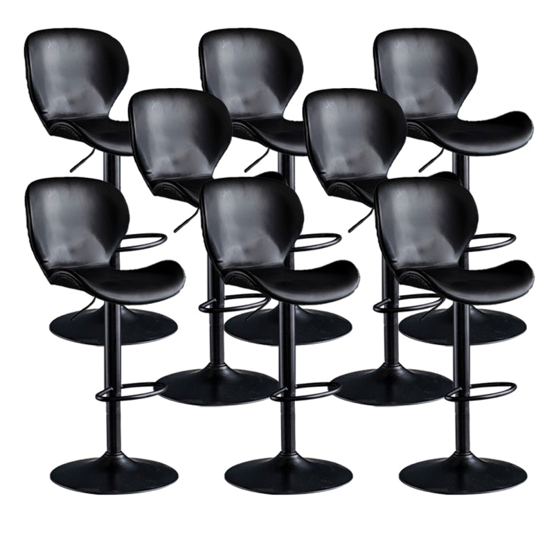 Scandinave Metal Barstool Adjustable PU Leather Barstools en finition mate pour intérieur