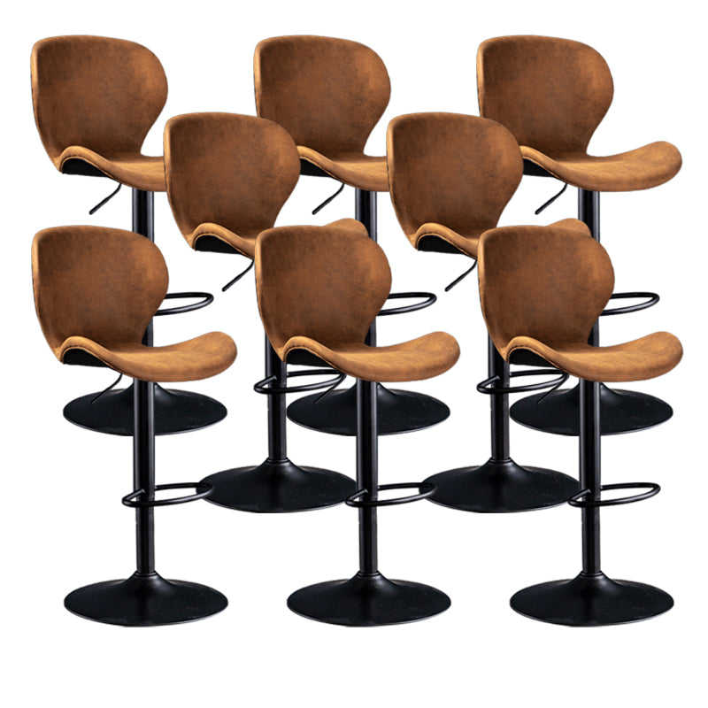 Scandinave Metal Barstool Adjustable PU Leather Barstools en finition mate pour intérieur