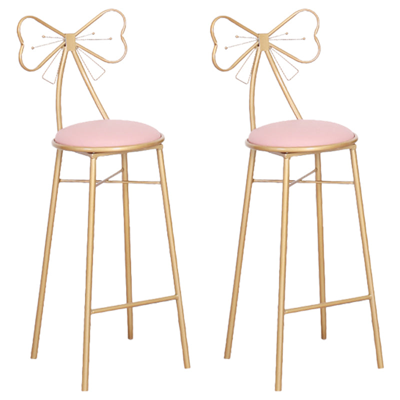 Binnen gestoffeerde barkrukken rond gouden basis Scandinavische tellerbarkruk