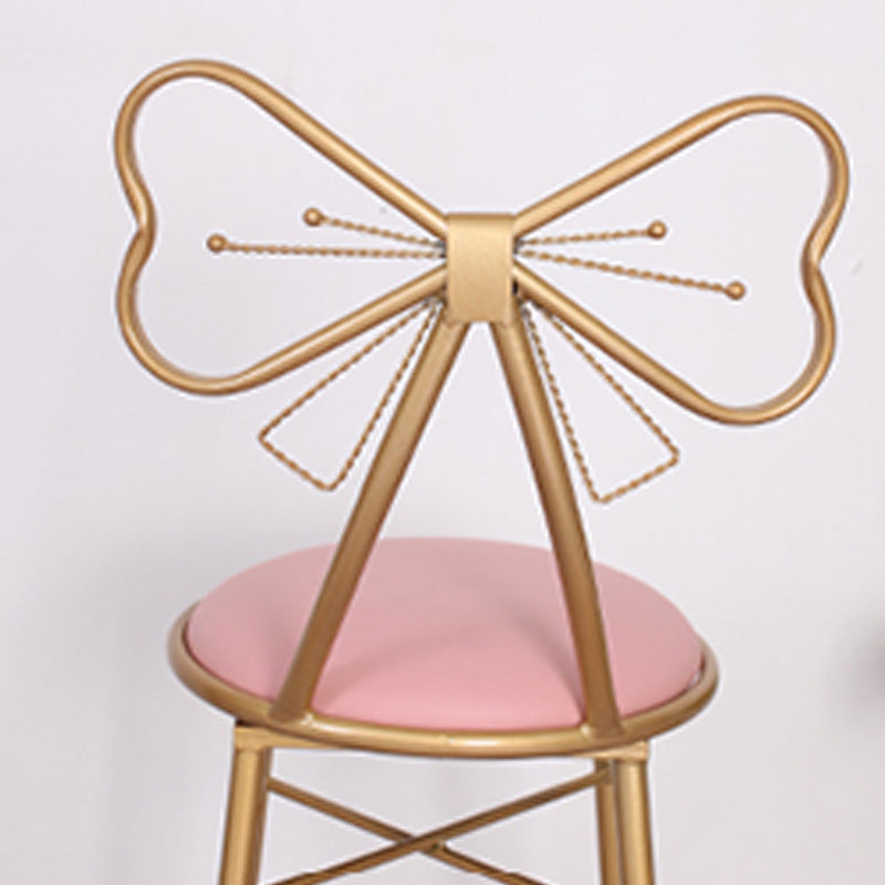 Binnen gestoffeerde barkrukken rond gouden basis Scandinavische tellerbarkruk