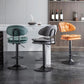 Scandinavian Metal Barstool Adjustable Low Back Leather Barstools in Matte Finish Clearhalo 'Bar Furniture' 'Bar Stools' 'bar_stools' 'furn' 'furn_bar_stools' 'Furniture' 'Kitchen & Dining Furniture' 5816949