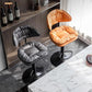 Scandinavian Metal Barstool Adjustable Low Back Leather Barstools in Matte Finish Clearhalo 'Bar Furniture' 'Bar Stools' 'bar_stools' 'furn' 'furn_bar_stools' 'Furniture' 'Kitchen & Dining Furniture' 5816954