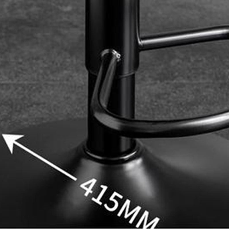 Scandinavian Metal Barstool Adjustable Low Back Leather Barstools in Matte Finish Clearhalo 'Bar Furniture' 'Bar Stools' 'bar_stools' 'furn' 'furn_bar_stools' 'Furniture' 'Kitchen & Dining Furniture' 5816965