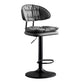 Scandinavian Metal Barstool Adjustable Low Back Leather Barstools in Matte Finish Black Black 1 Piece Clearhalo 'Bar Furniture' 'Bar Stools' 'bar_stools' 'furn' 'furn_bar_stools' 'Furniture' 'Kitchen & Dining Furniture' 5816970