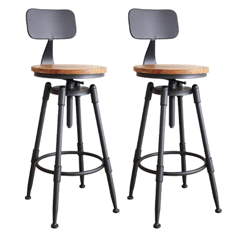 Taburete industrial de metal tapizado de piel sintética con acabado mate para interior