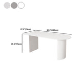 Contemporary Half-Circle Office Desk White Writing Desk for Home Clearhalo 'furn' 'furn_office_desk' 'Furniture' 'Office Desks' 'Office Furniture' 'office_desk' 5818549