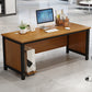 Industrial Office Desk Manufactured Wood Computer Desk for Home and Office Nut-Brown Clearhalo 'furn' 'furn_office_desk' 'Furniture' 'Office Desks' 'Office Furniture' 'office_desk' 5818569