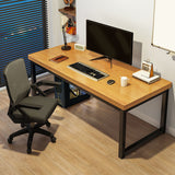 23.5 "W houten kantoor bureau modern schrijfbureau met h-vormige basis