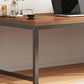 23.5 "W houten kantoor bureau modern schrijfbureau met h-vormige basis