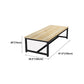 29" H Wooden Office Desk Modern Rectangle Meeting Desk with H-shape Base