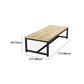 29" H Wooden Office Desk Modern Rectangle Meeting Desk with H-shape Base