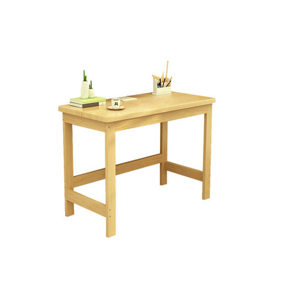 29.5" H Pine Office Desk Modern Home Writing Desk with H-shape Base 24"L x 16"W x 30"H Natural