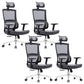 Modern & Contemporary Wheels Chair Microfiber Desk Chair High Back Office Chair