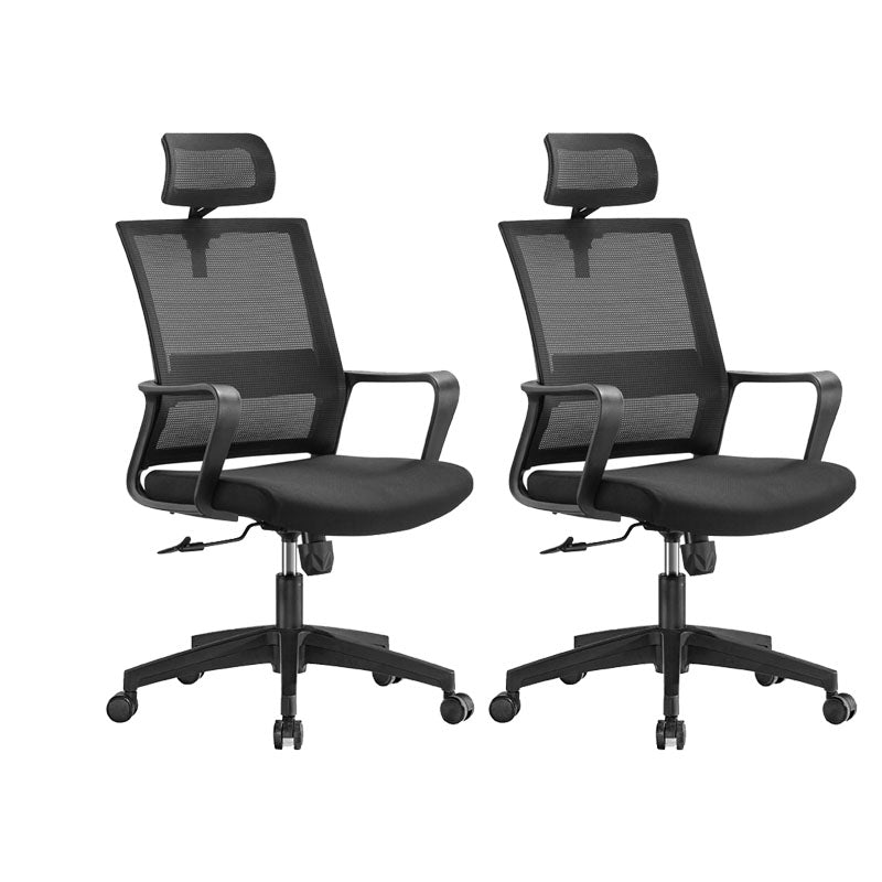 Workspace Office Chair Seat and Mesh in Black Slide Desk Chair Black 2 Piece Set Casters Included Clearhalo 'furn' 'furn_office_chair' 'Furniture' 'Office Chairs' 'Office Furniture' 'office_chair' 5819111