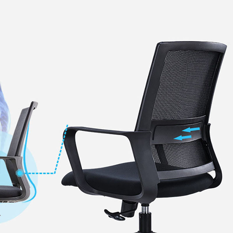 Workspace Office Chair Seat and Mesh in Black Slide Desk Chair Clearhalo 'furn' 'furn_office_chair' 'Furniture' 'Office Chairs' 'Office Furniture' 'office_chair' 5819118