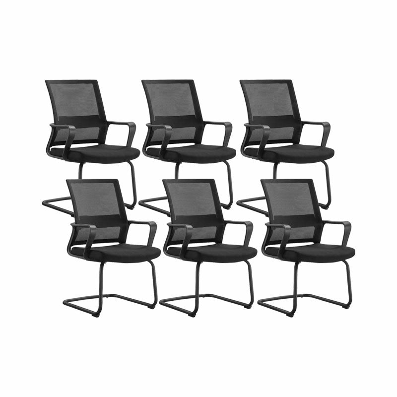 Workspace Office Chair Seat and Mesh in Black Slide Desk Chair 6 Piece Set Casters Not Included Clearhalo 'furn' 'furn_office_chair' 'Furniture' 'Office Chairs' 'Office Furniture' 'office_chair' 5819124