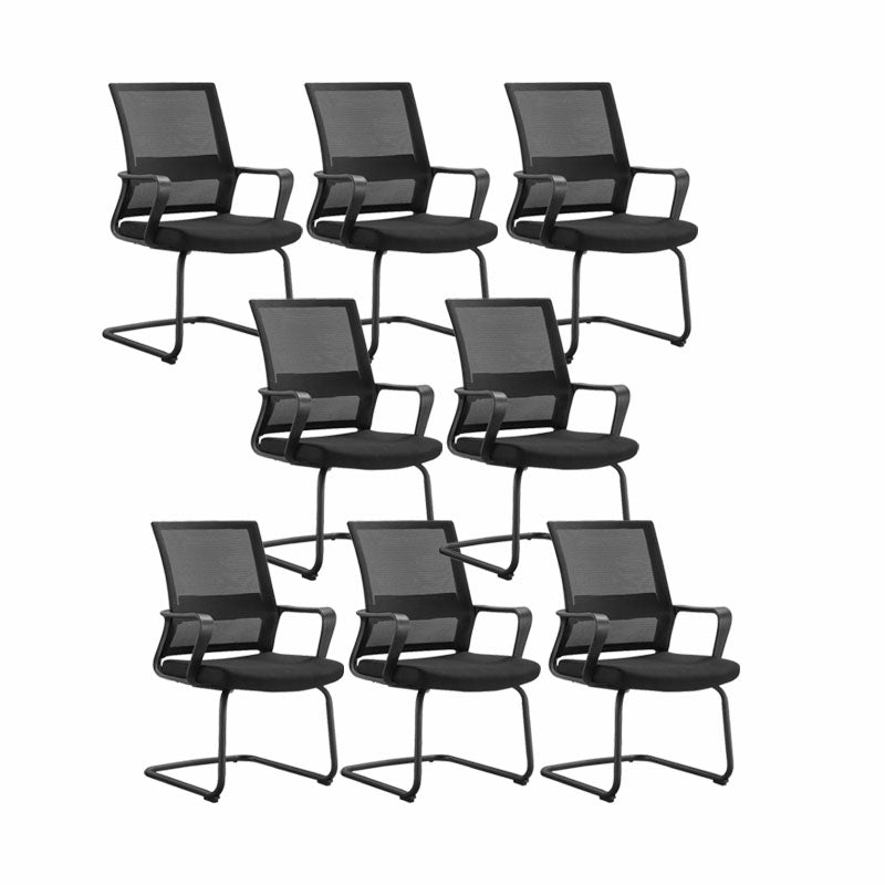 Workspace Office Chair Seat and Mesh in Black Slide Desk Chair 8 Piece Set Casters Not Included Clearhalo 'furn' 'furn_office_chair' 'Furniture' 'Office Chairs' 'Office Furniture' 'office_chair' 5819126