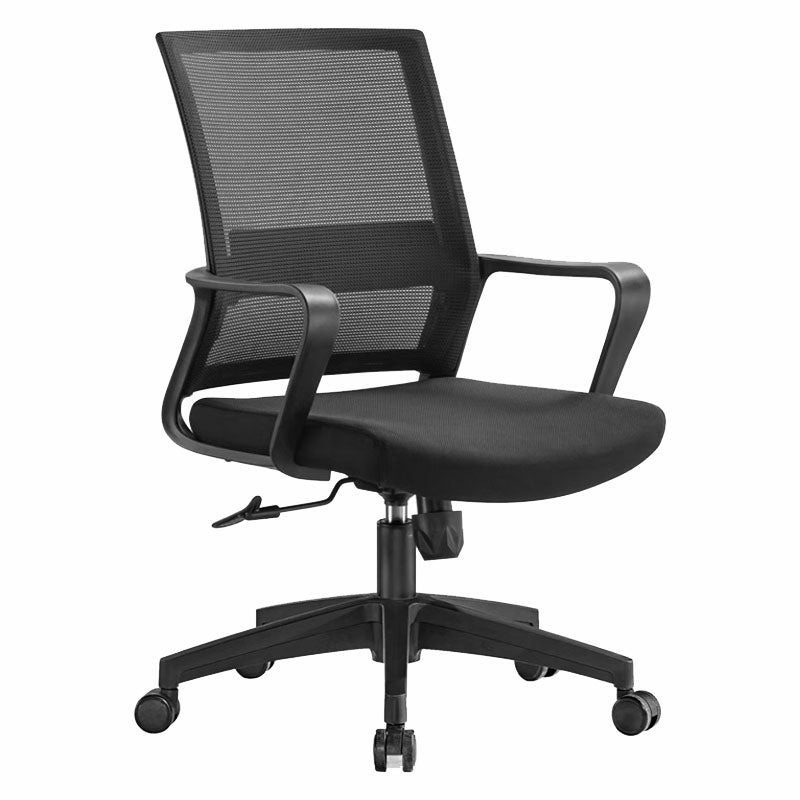 Workspace Office Chair Seat and Mesh in Black Slide Desk Chair 1 Piece Casters Included Clearhalo 'furn' 'furn_office_chair' 'Furniture' 'Office Chairs' 'Office Furniture' 'office_chair' 5819128