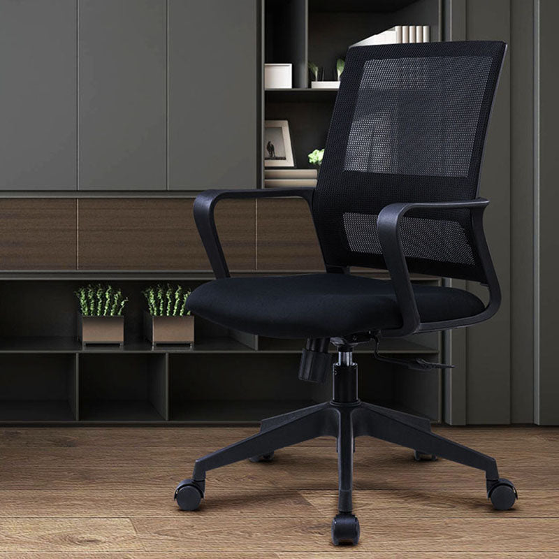 Workspace Office Chair Seat and Mesh in Black Slide Desk Chair Clearhalo 'furn' 'furn_office_chair' 'Furniture' 'Office Chairs' 'Office Furniture' 'office_chair' 5819131