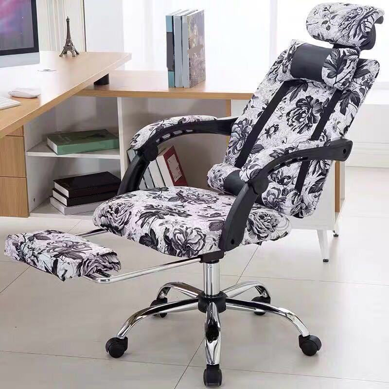 Sedia per computer moderna sedia a braccia fisso sedia da maglia ergonomica