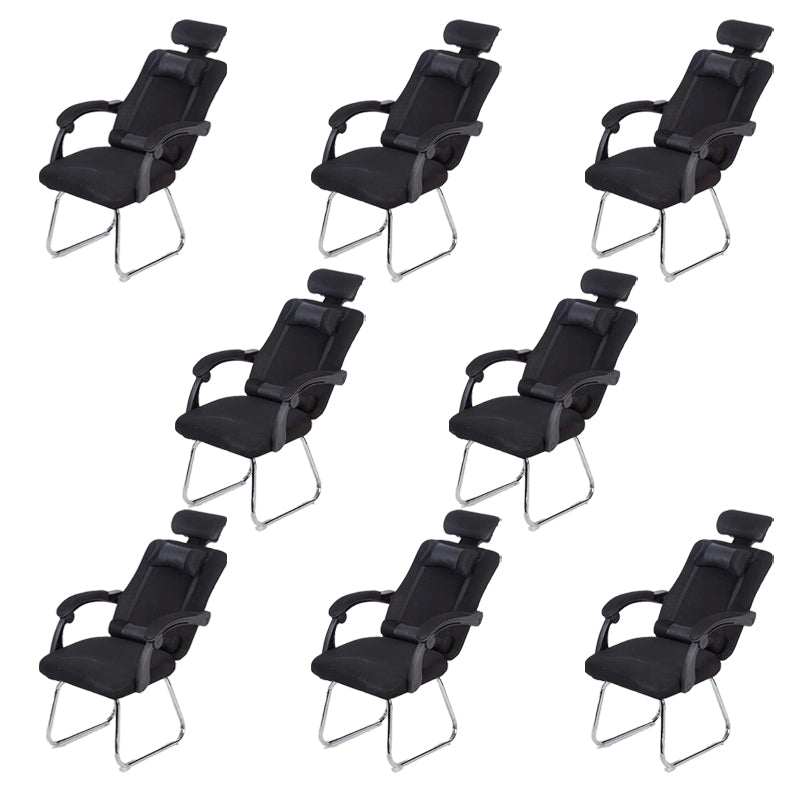 Sedia per computer moderna sedia a braccia fisso sedia da maglia ergonomica