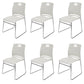Plastic Armless Upholstered Office Chair No Wheels Modern Office Chair