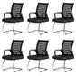 Modern Metal Conference Chair No Wheels Black Conference Chair