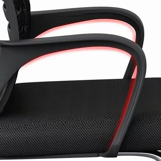 Président de la conférence sur le métal moderne sans roues chaise de conférence noire