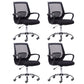 Vaste armen moderne bureaustoel Swivel Lumbar Support Bureau voorzitter