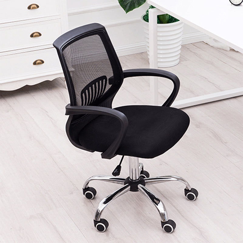 Vaste armen moderne bureaustoel Swivel Lumbar Support Bureau voorzitter