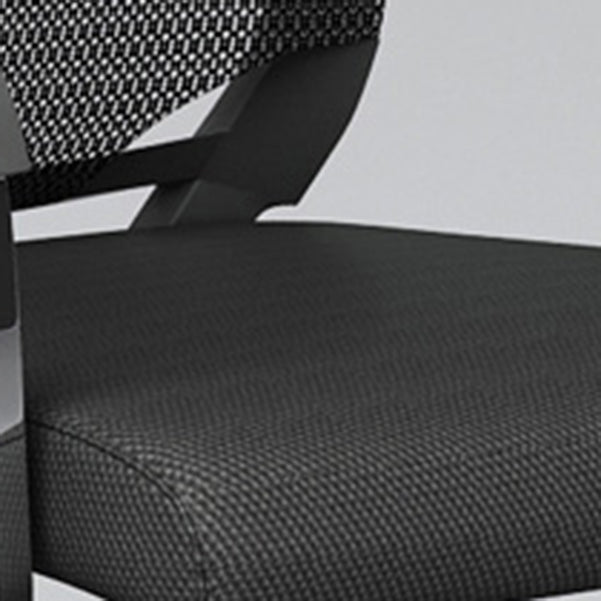 Sedia da ufficio in acciaio senza ruote a braccia fissa moderna sedia da ufficio nero moderno