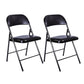 Modern Armless Upholstered Office Chair Leather Metal Office Chair Black 2 Piece Set Clearhalo 'furn' 'furn_office_chair' 'Furniture' 'Office Chairs' 'Office Furniture' 'office_chair' 5819417