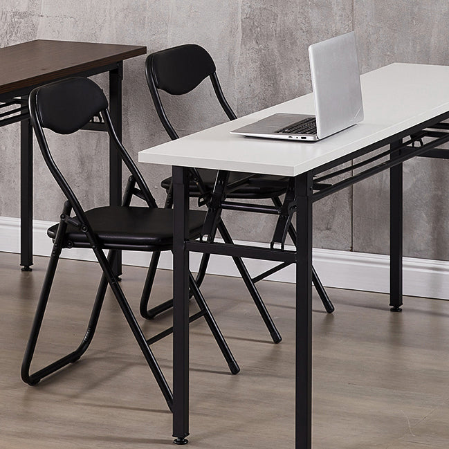 アームレス布張りのオフィスチェアブラックレザーローバックオフィスチェア