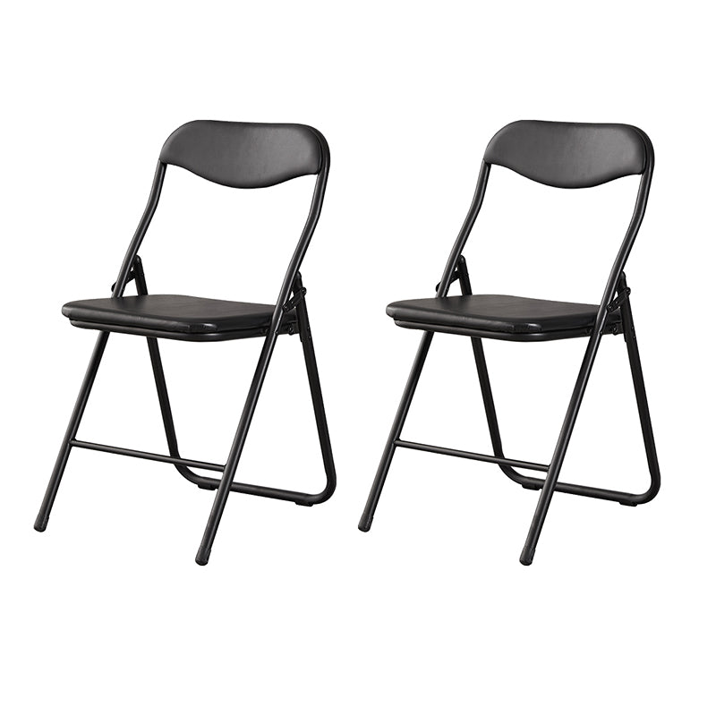 アームレス布張りのオフィスチェアブラックレザーローバックオフィスチェア