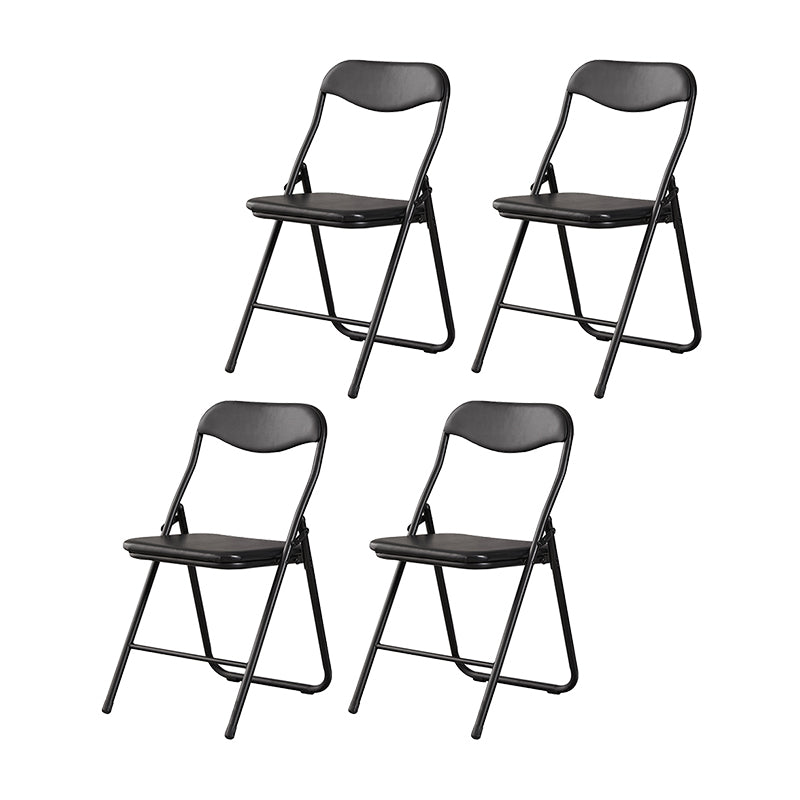 アームレス布張りのオフィスチェアブラックレザーローバックオフィスチェア