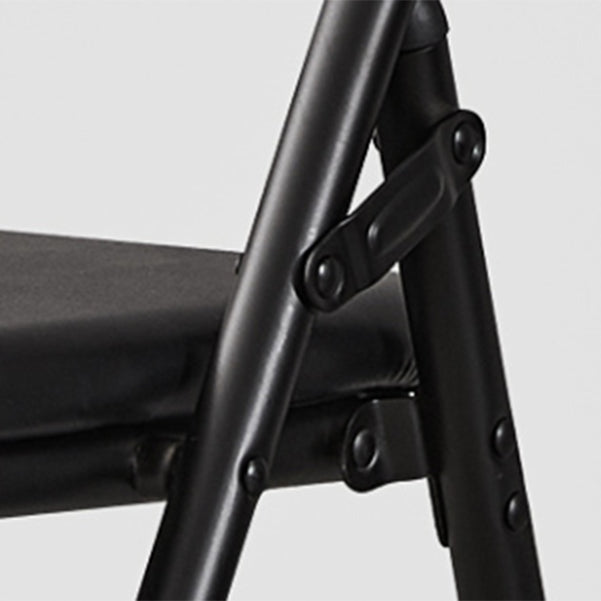 アームレス布張りのオフィスチェアブラックレザーローバックオフィスチェア